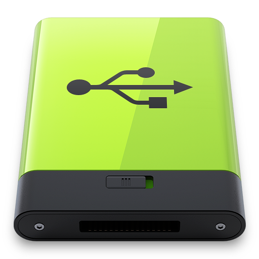 Green USB Icon 512x512 png